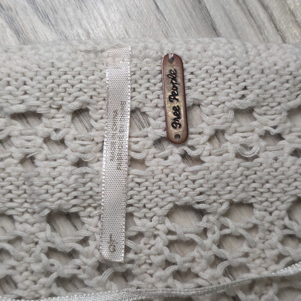 Free People Crochet Bell Sleeve Boho Top Size Large - Picture 3 of 5